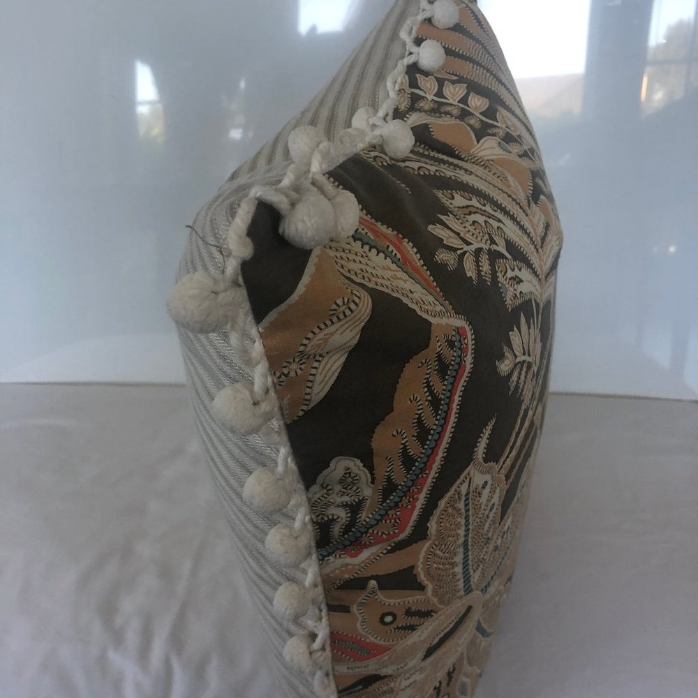 1 Vintage tropical print pillow cover